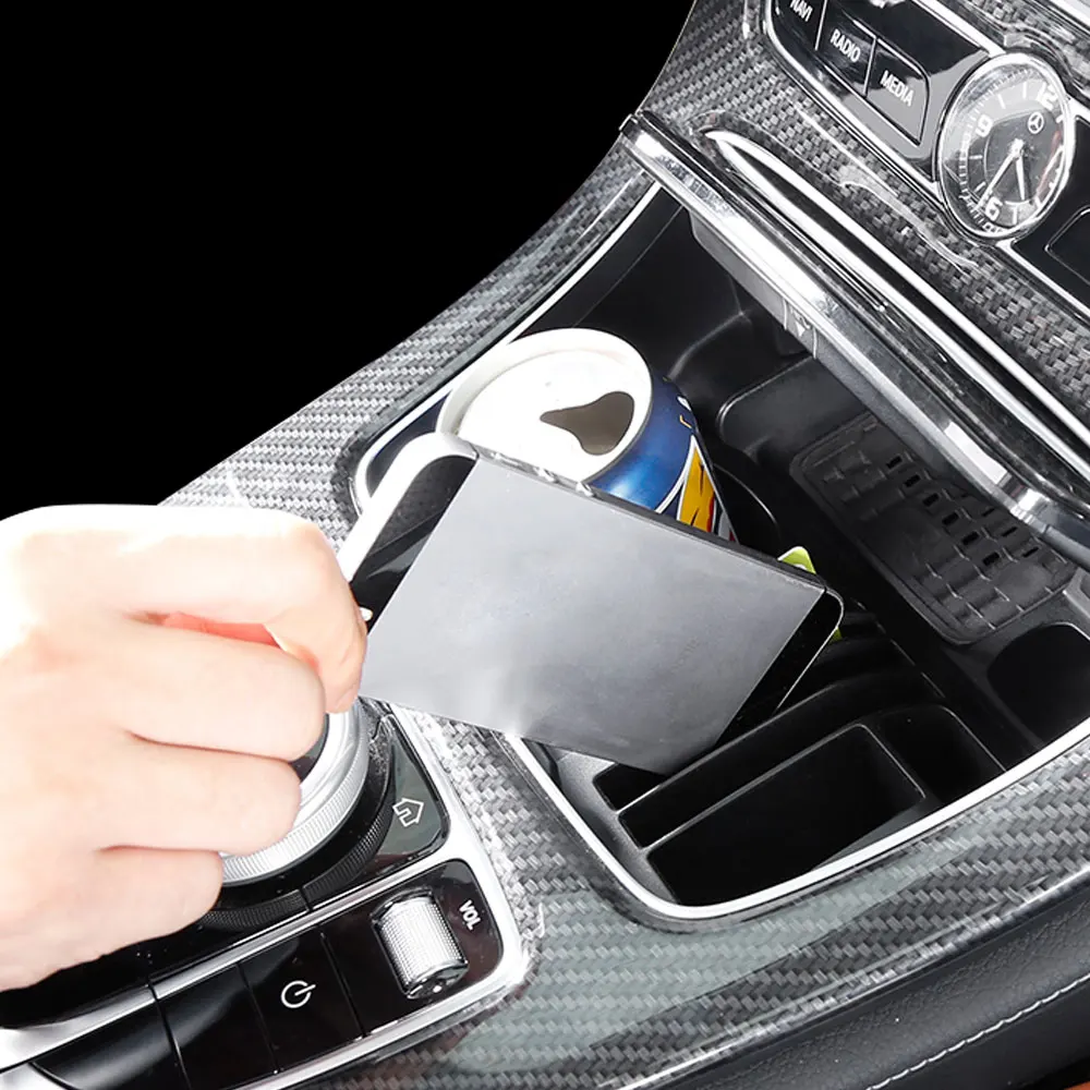 Автоматический автомобильный Органайзер Автомобильный Центральный коробка для хранения подстаканник Mercedes Benz C class W205 класса GLC X253 E Class W213 Для AMG