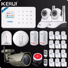 Kerui W18 wifi GSM SMS Домашняя Охранная ЖК GSM SMS Сенсорная панель сигнализации домашняя система охранной сигнализации IP wifi камера управление приложением