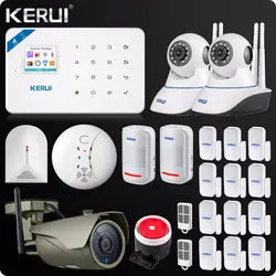 Kerui W18 WI-FI GSM SMS Главная охранной ЖК-дисплей GSM сигнализация с тачскрином Панель дома охранной сигнализации Системы IP WI-FI Камера приложение