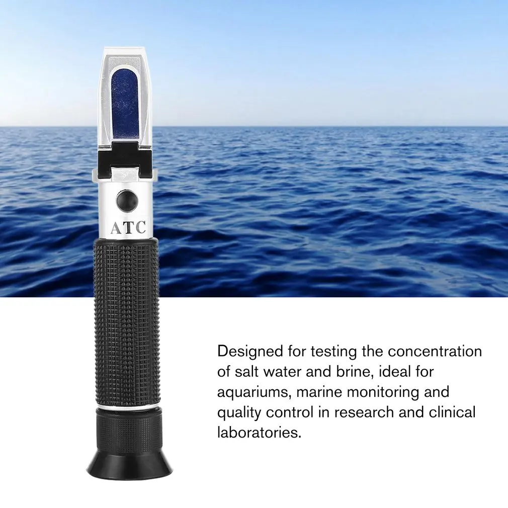 Двойной весы морской воды рефрактометр измеритель солености слюнявчик 0~ 10% инструмент для измерения для аквариума мониторинг морской воды