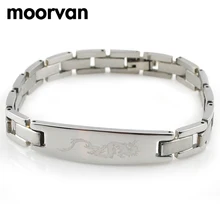Moorvan dragon Браслет и браслет рок, крутой человек мальчик ювелирные изделия ID дизайн нержавеющая сталь подарок на день рождения, 2 цвета, VCB03