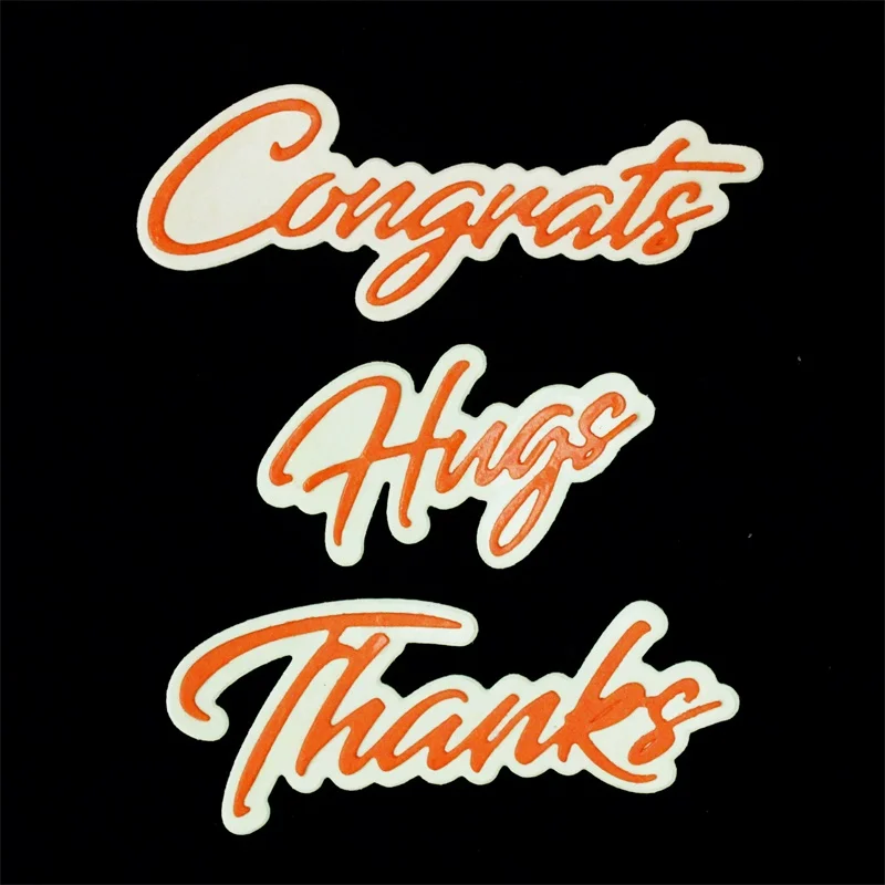 

KLJUYP Thanks Metal Cutting Dies Stencils for DIY Scrapbooking/photo album Decorative Embossing DIY Paper Cards
