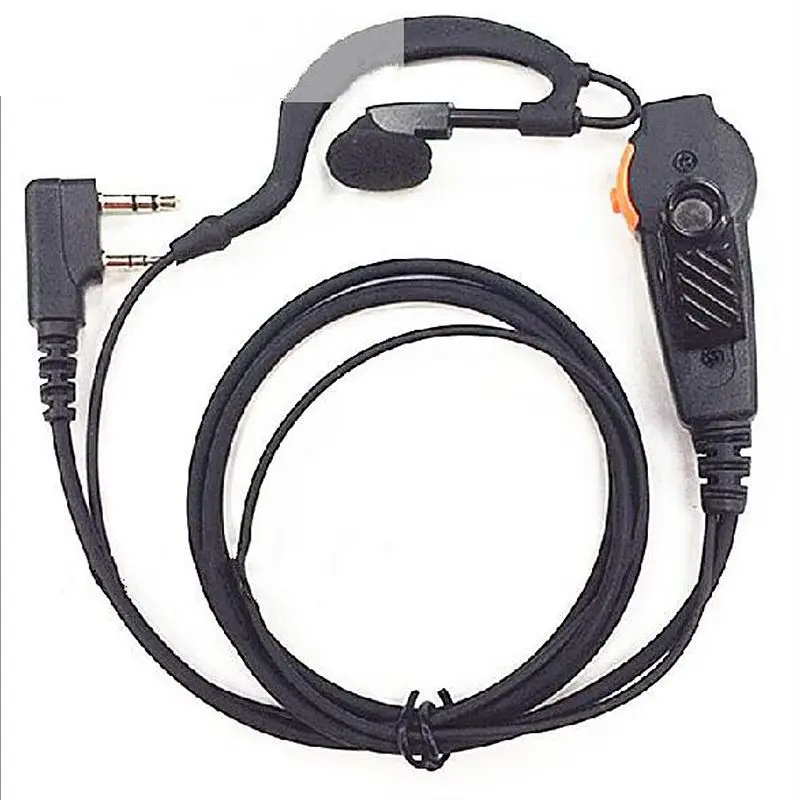 Walkie Talkie Smile Earpiece Dual PTT Ear Hanging Headset Наушники для Kenwood Puxing Baofeng Ham Two Way Radio|Рации| |