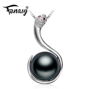 

FENASY natural Pearl snake necklace 2017 bohemian black White pearl jewelry bijoux femme necklace women pearl pendant AliExpress