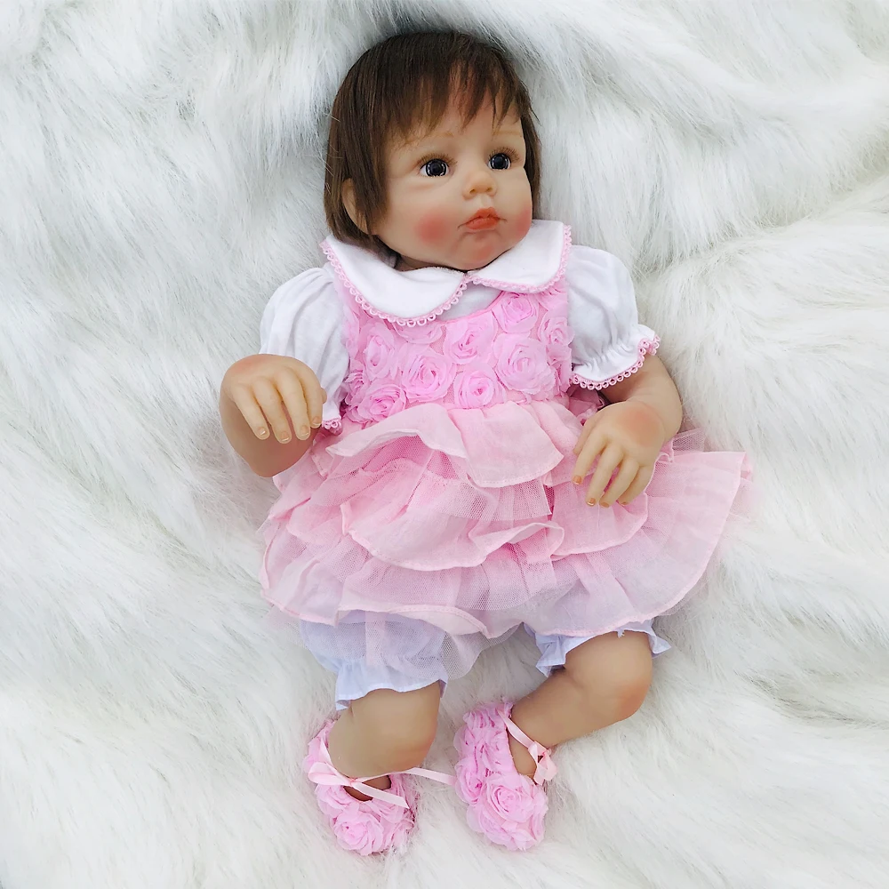 Bebe куклы для девочек силиконовые reborn baby doll 20 дюймов 55 см Новорожденные Bebe, живой Кукла Принцесса малыш виниловая кукла подарок игрушки