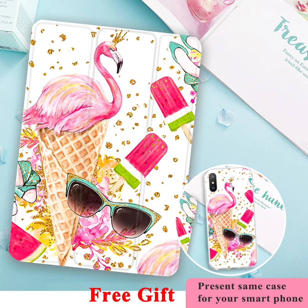 

Mini5 Flamingo Magnet Flip Cover For iPad Pro 9.7 Air 3 10.5 11 Mini 1 2 3 4 5 2019 Tablet Case Soft Back for iPad 9.7 2017 2018