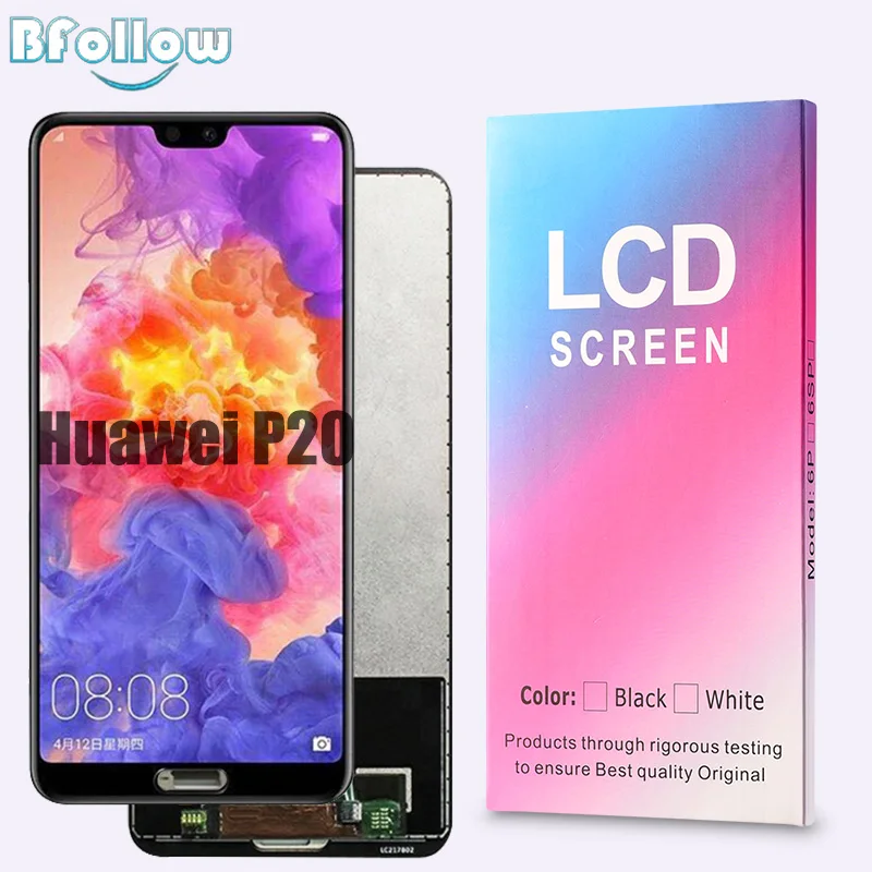 BFOLLOW Copy LCD для Huawei P20 AAA дигитайзер сборка экран дисплей с рамкой Замена закаленное