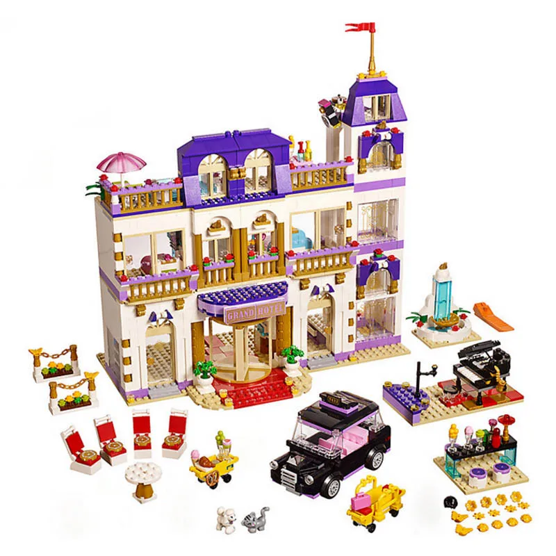 

10547 1676Pcs Girls Series The Heartlake Grand Hotel Model Building Blocks Bricks 01045 toys for girls Gift birthday 41101