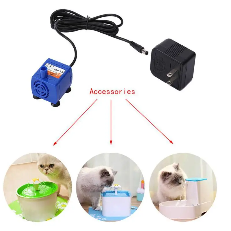 Automatic Pet Cat Water Drinking Fountain for Kitten Puppy Pet Cat Dog Fountain Pump Super Silenced Pump Power Adapter For Gatos