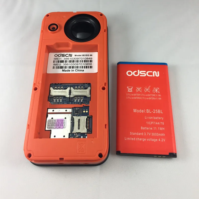 ODSCN Boss 66 две sim-карты Bluetooth громкий динамик мобильные телефоны Поддержка Русская клавиатура FM радио MP3