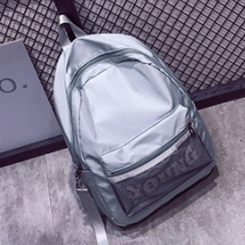 New Design Women Waterproof Mesh Backpacks Letter College Preppy Casual Bag School Bags For Teenagers Girls
