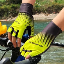 Велосипедные перчатки защита MTB велосипед женские мужские перчатки моющиеся дышащие полиэстер спандекс половина пальца гоночные велосипедные перчатки