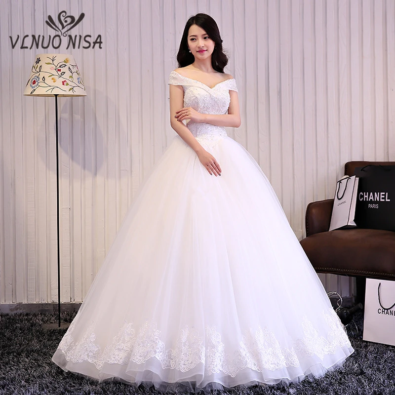 Vestido De De encaje De estilo coreano, elegante, De novia, tallas grandes otoño invierno, novedad De 2018|Vestidos de novia| - AliExpress