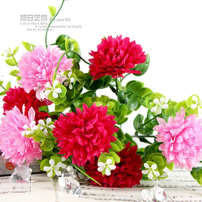 Free shipping multicolors home decoration dandelion artificial silk