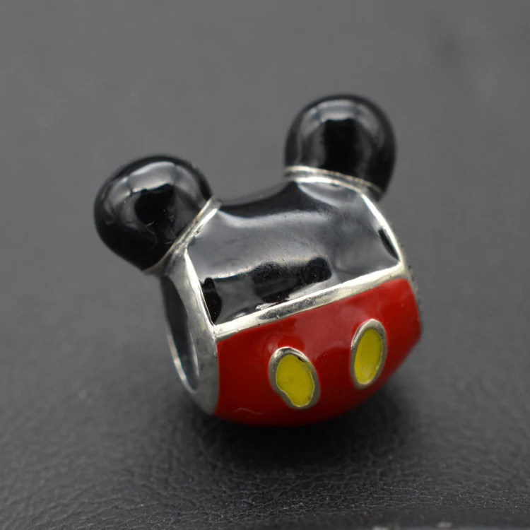 

Mickey head beaded new European and American silver bracelet accessories