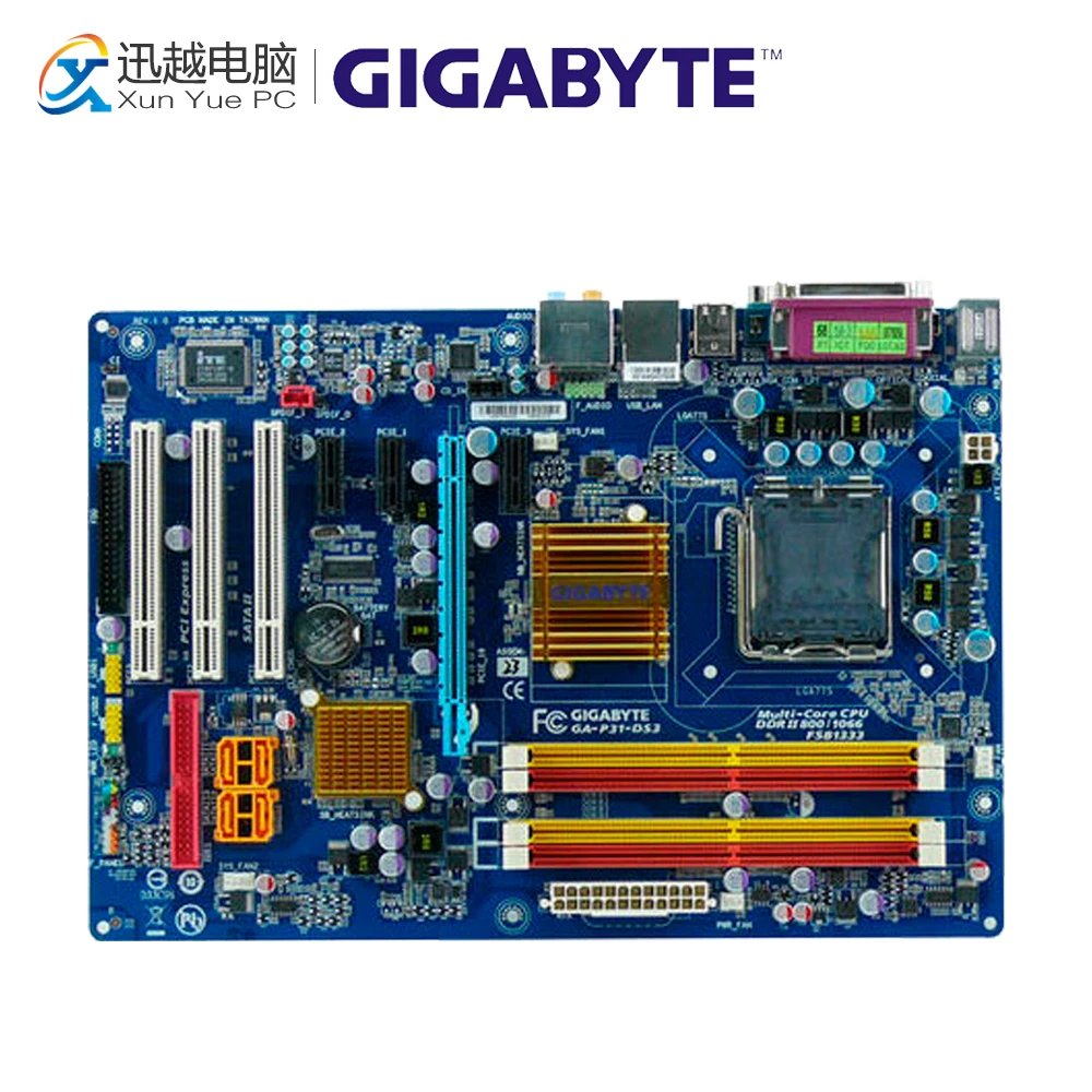 Gigabyte GA-P31-DS3 Desktop Motherboard P31-DS3 P31 LGA 775 DDR2 SATA2 ATX Gigabyte GA-P31-DS3 Desktop Motherboard P31-DS3 P31 LGA 775 DDR2 SATA2 ATX