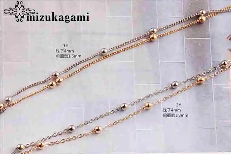 Alloy Beads Tassel Fine Chain Golden Silver 10 Meter/lot For DIY Fashion Tassel Drop Earrings Jewelry Making Accessories - Цвет: 02Golden
