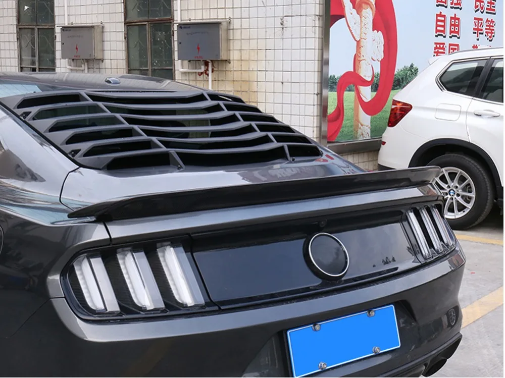 Abs Окрашенный черный задний спойлер для багажника крыла подходит Ford Mustang Coupe 2015 2016