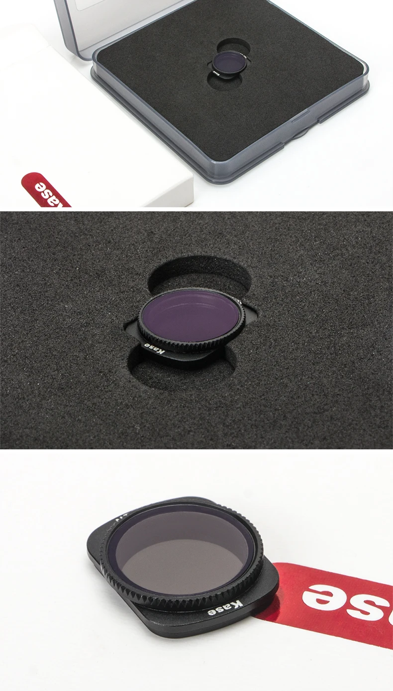 Kase переменный MC ND VND фильтр нейтральной плотности ND2-400 Магнитный дизайн Оптическое стекло для DJI OSMO карманная портативная камера