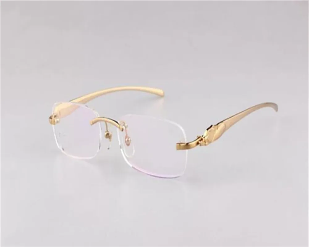 MONGOTEN Ретро без оправы Модные Бизнес сплав близорукость очки Золото Серебро оптические очки Goggle фирменный дизайн рамка для чтения - Цвет оправы: Gold