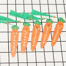 1X креативные милые моркови Деревянные рекламные подарочные закладки канцелярские Kawaii мультфильм закладки для офиса школьные поставки