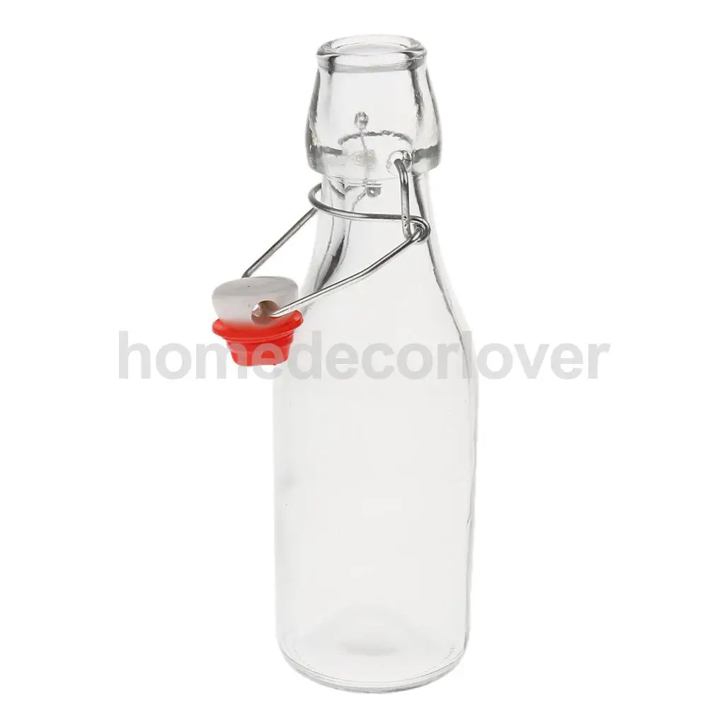 250ml 500ml 1000ml Glass Beer Brewing Bottle Flip Top Water Juice Bottle Wine Liquor Honey Storage Bottle 