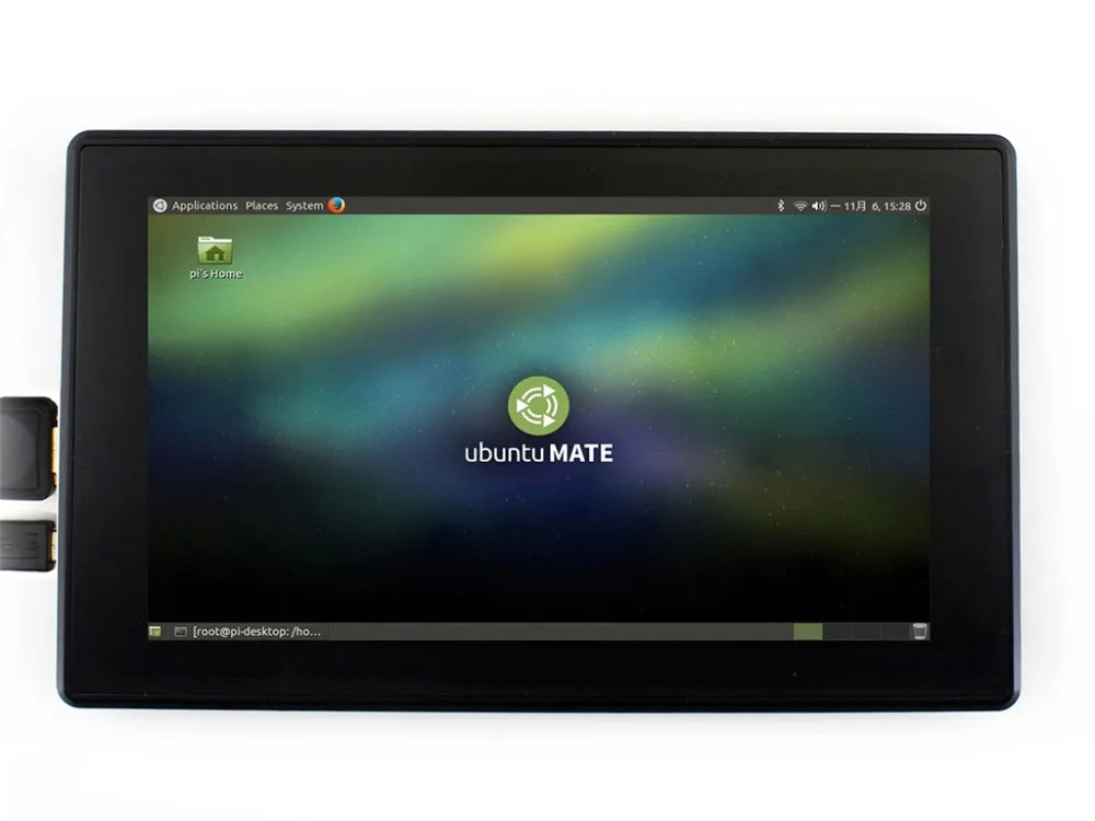 Waveshare 7 дюймов HDMI lcd(H)(с Чехол) монитор 1024x600 ips емкостный сенсорный экран с закаленным стеклом крышка для RPi BB Черный