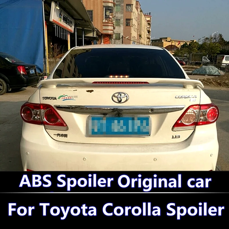 

For 2006-2013 Toyota Corolla Spoiler High quality ABS material car rear wing primer color rear spoiler Spoiler with brake