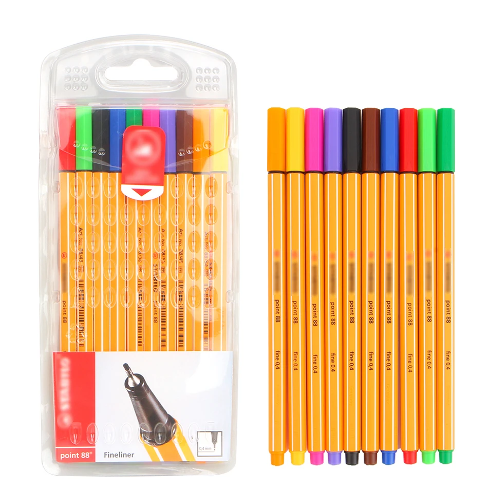 Buy 10 Color/set Fineliner Micron Drawing Pen Fiber