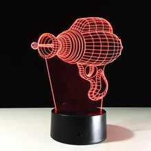 3D Электрический ночник в форме дрели 7 цветов светодиодный ночник для детей сенсорный светодиодный USB Настольный Lampara Lampe детский спальный ночник Led Licht