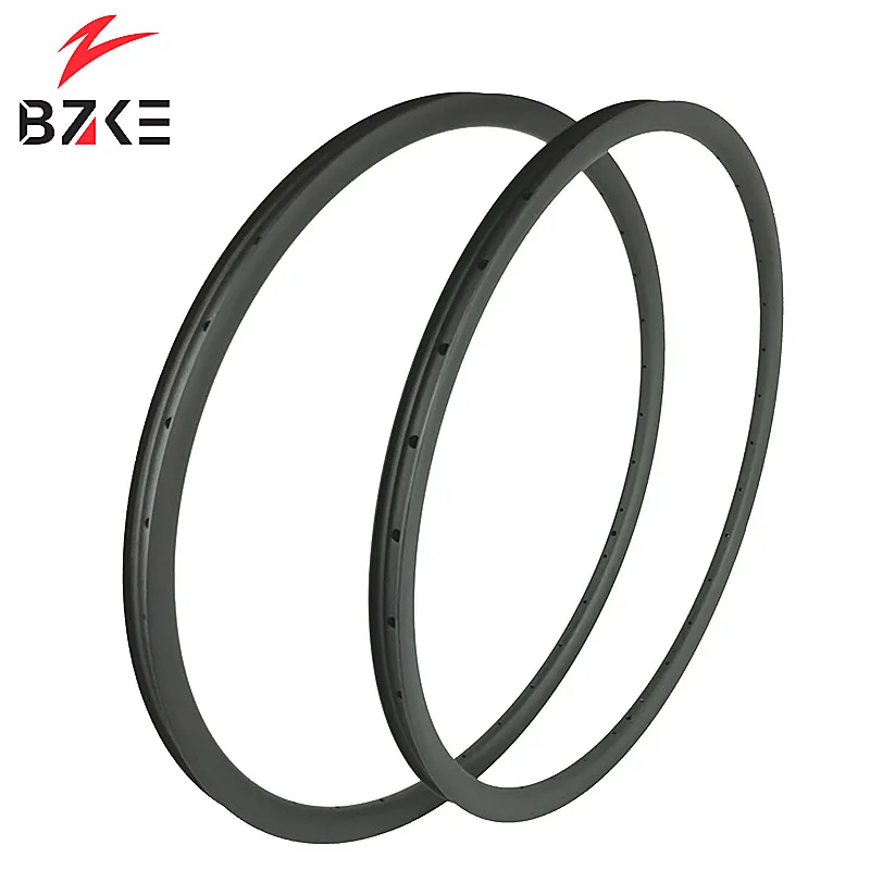 BZKE супер свет 29er карбоновые диски, 27 мм ширина 25 мм высота карбоновая Передняя Велосипедная вилка обода бескамерная только вес 280 г матовый UD Отделка