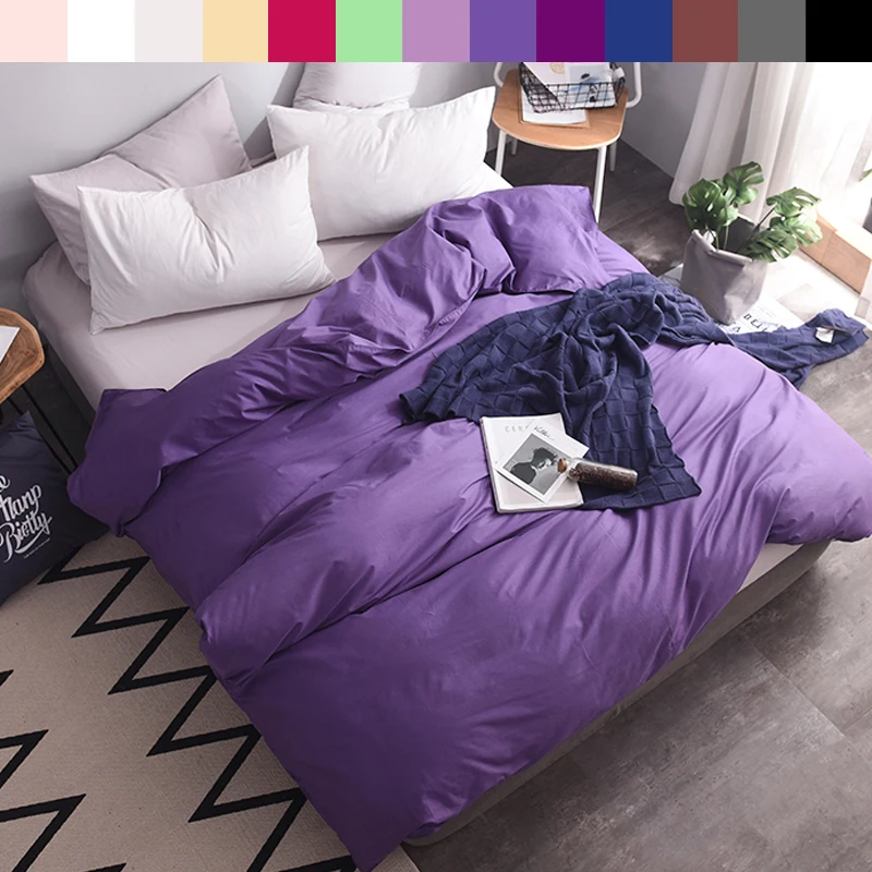 

Custom Duvet Cover 2 Persons Quilts Covers King Double 600TC Pure Cotton Luxury Bedding Nordic 220*240 200*200 Astro Violet