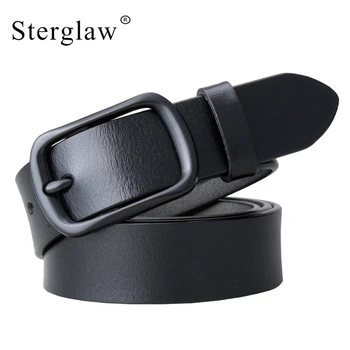 

New female belt cow genuine leather luxury strap male belts for women 2020 classice vintage pin buckle dropshipping belt C215
