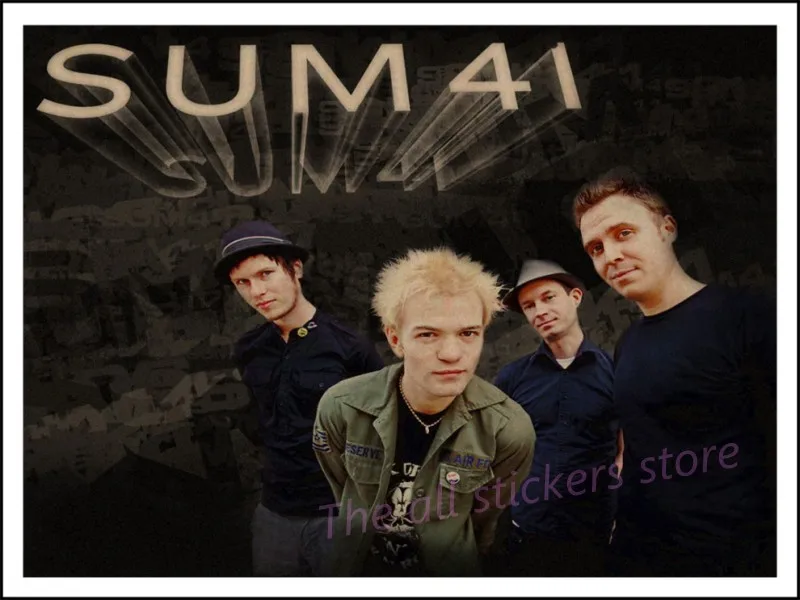 Wall stickers home decor posters Vintage Sum 41 retro Kraft rock poster painting music band bar restaurant student hostel