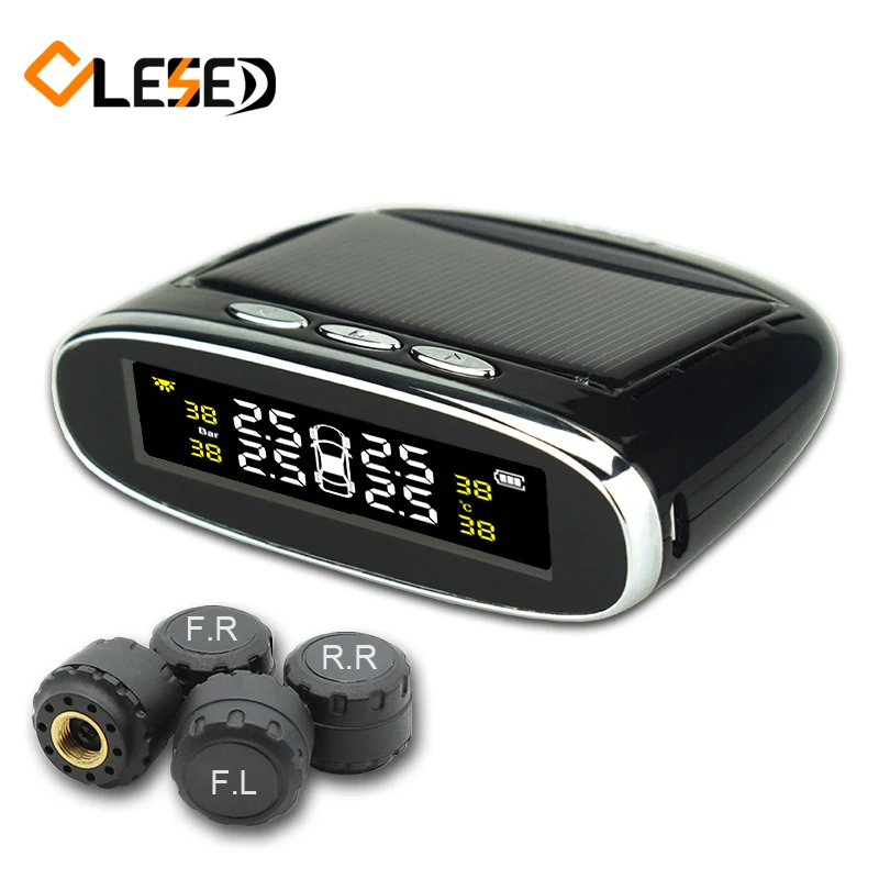 

Solar Power charging Smart Car TPMS Tyre Pressure Monitoring System Digital LCD Display Auto Security Alarm Systems