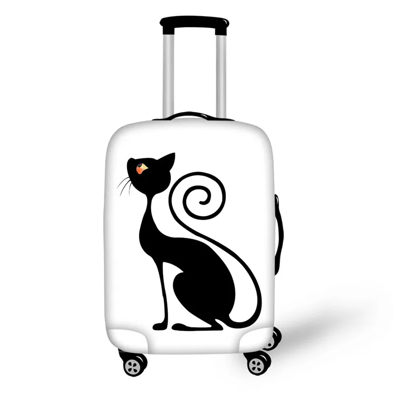 FORUDESIGNS/дизайнерский чемодан с милым котом, чехол для путешествий, водонепроницаемый чехол для багажа, портативный Эластичный Защитный чехол для чемодана - Цвет: CC1882