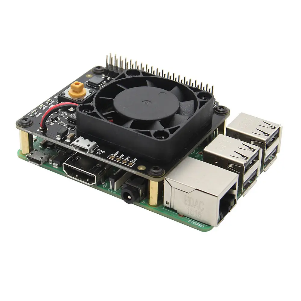 Raspberry Pi X730 управление питанием с безопасным выключением и функцией автоматического охлаждения Плата расширения для Raspberry Pi 3B+(plus)/3B