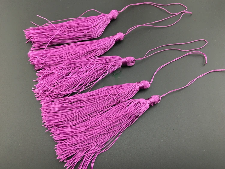 10pcs 10.5cm 4.13" purple pedant tassel fringe appliques patches j58d