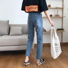 Дешевая Новинка весна осень Горячая Распродажа женские модные повседневные джинсовые брюки XC10