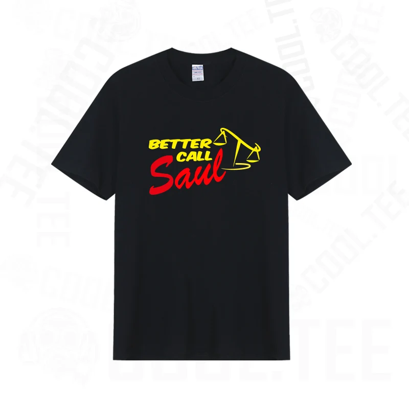 

better call saul name logo balance auncel scale man boy o-neck cotton short-sleeve T-shirt