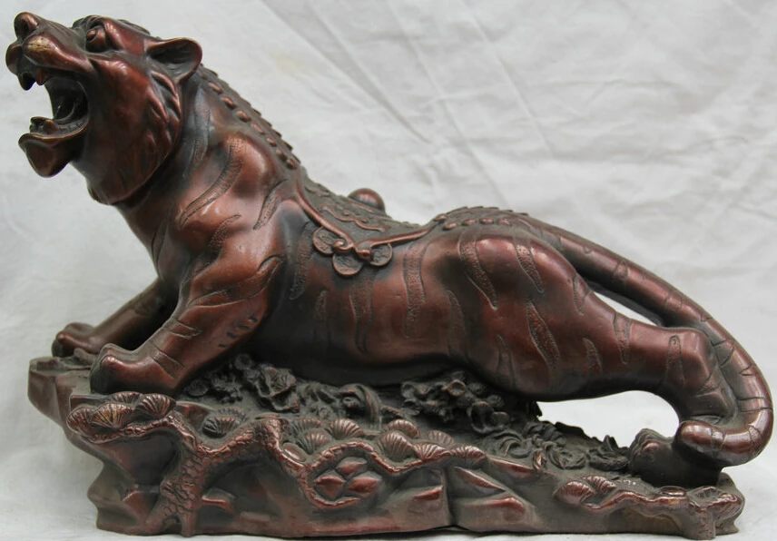 JP S62 14 " China Chinese Bronze Feng shui Folk Zodiac Year Running