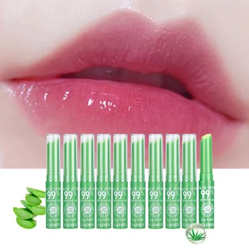 

10Pcs Lipstick Set Aloe Vera Temperature Changing Color Lipstick Lasting Water-Resistant Moisturizer Lipstick Lip Balm E1