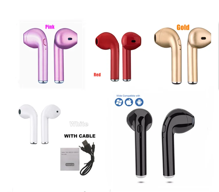 

The I7 i7s TWS Wireless Headphone in-ear Bluetooth Earphone Earbuds Headset With Mic For iPhone Xiaomi Samsung Huawei LG