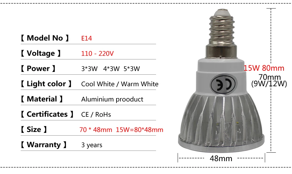 Супер Яркий Светодиодный точечный светильник светодиодный светильник Светодиодный точечный светильник DC12V 9 Вт, 12 Вт, 15 Вт, высокое качество GU10 MR16 E27 E14 Точечный светильник Лампада светодиодный лампы 220V