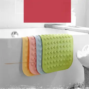 

48x48cm Bath Mat TPR Rubber Non-slip PVC Pad with Dots Bath Mat with Suction Cups