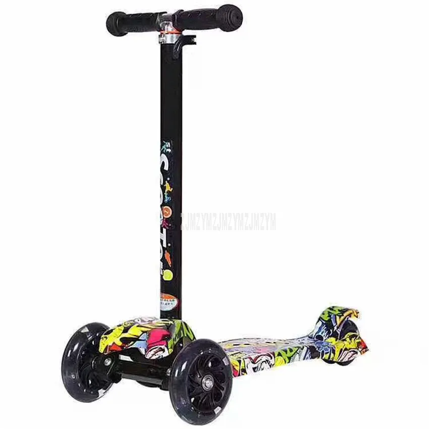 

New Tricycle Kick Scooter Children's Foot Scooter Height Adjustable LED Flashing 3 PU Wheel Children kids Skateboard Scooter