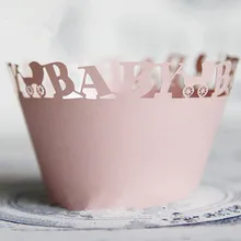Стаканы для выпечки тортов обертка розовые детские буквы бумажные Формы для кексов вкладыши обертки украшения для девочек день рождения