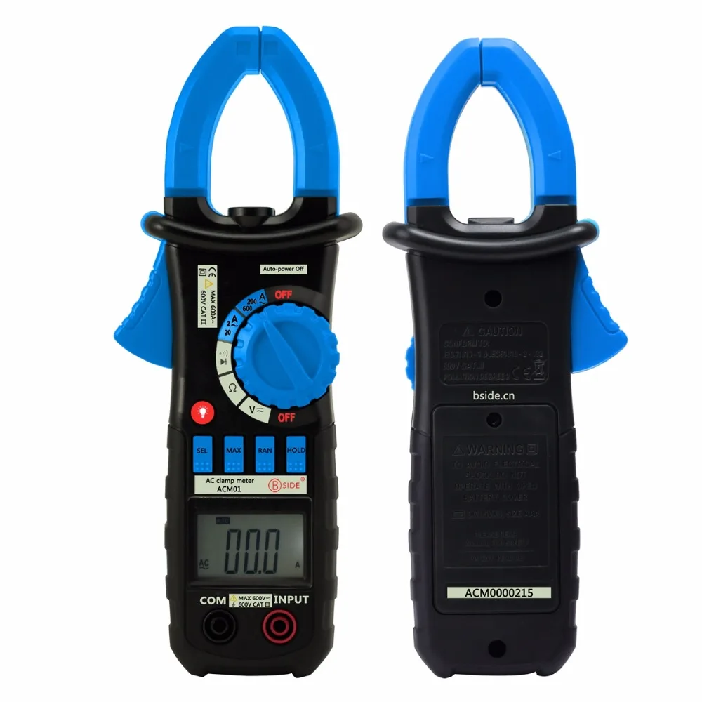bside-acm01-2000-counts-auto-range-600A-ac-digital-clamp-meter-front-back-2015