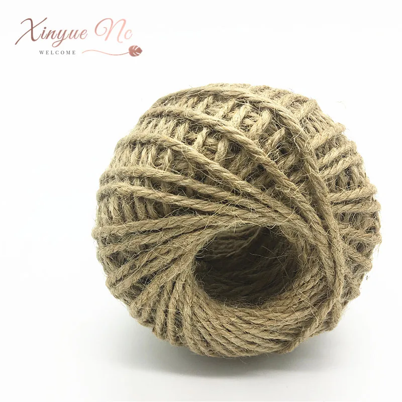 1 Roll 60M/width 3mm High Quality Natural Brown Jute Hemp Rope Twine String Cord Shank Craft Making DIY Tag Label Hang Rope