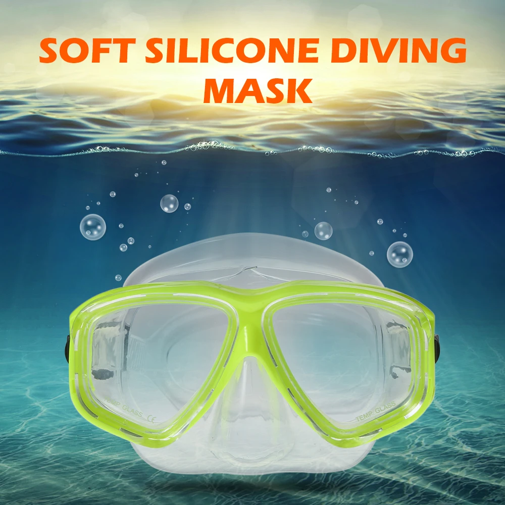 Противотуманная Маска Для Сноркелинга широкий обзор маска для подводного плавания из закаленного стекла линзы очки для подводного плавания для мужчин и женщин маска для дайвинга